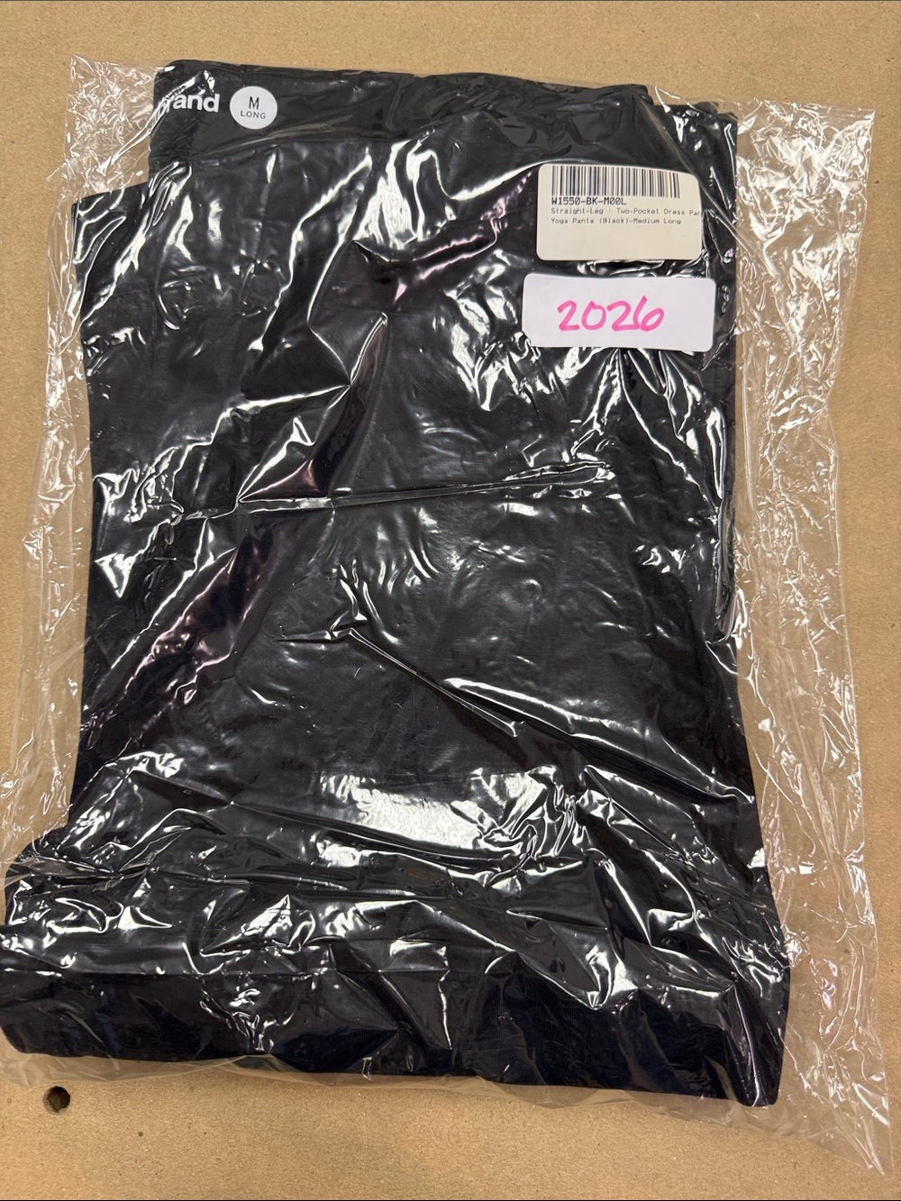 New Betabrand Black Straight Two Pocket Dress Pant Yoga Pants Medium Long Tall